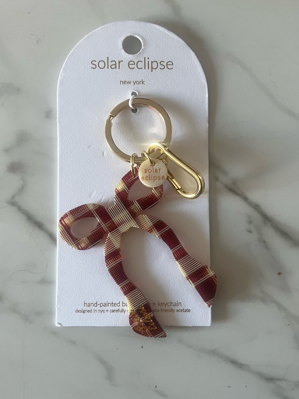 Hand-painted Coquette Bow Bag Charm + Keychain